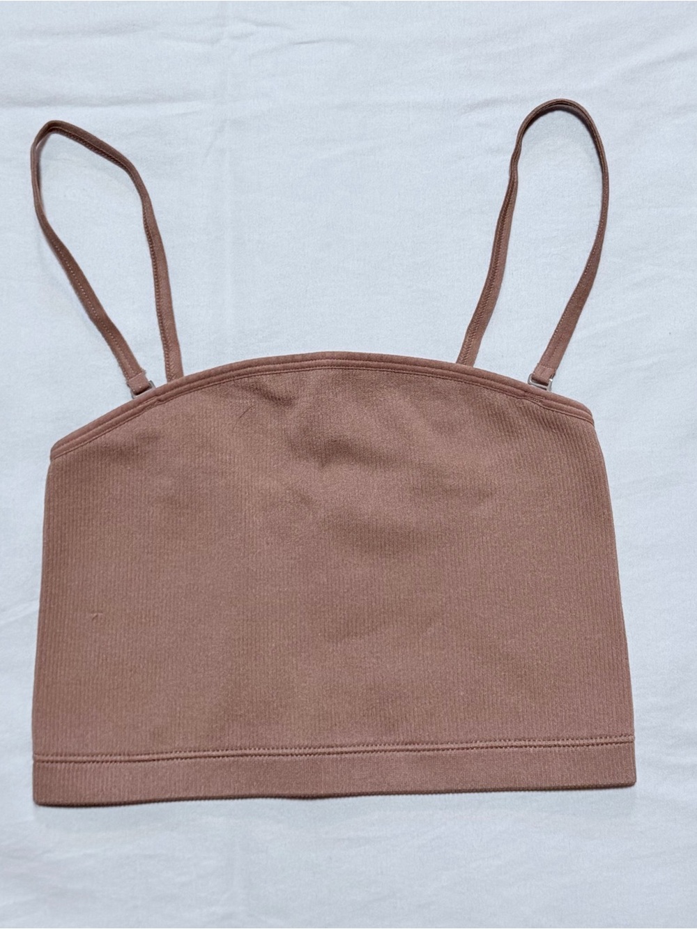 Abercrombie & Fitch Ribbed Seamless Bandeau Removable Straps Crop Tank Small